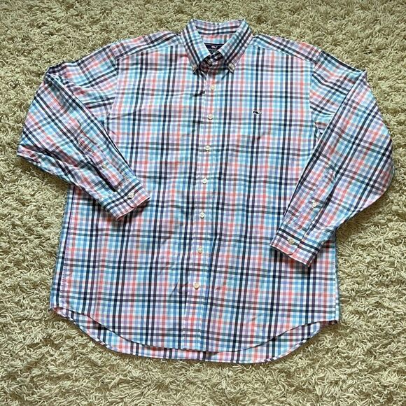 Men Vineyard Vines Whale Shirt Long Sleeve Button Up Men’s Large - Picture 1 of 14